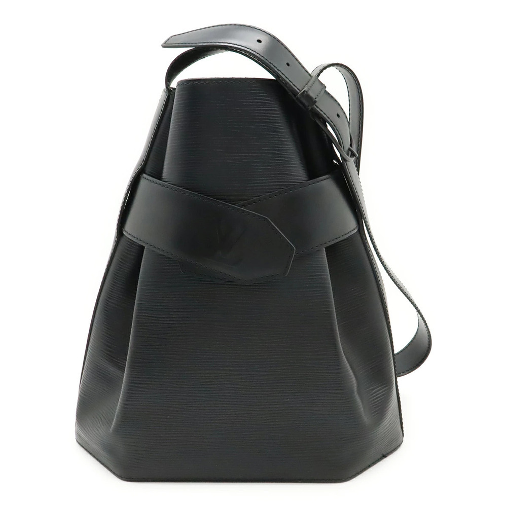 LOUIS VUITTON Epi Sac Depaule Shoulder Bag Hobo Leather Noir Black
